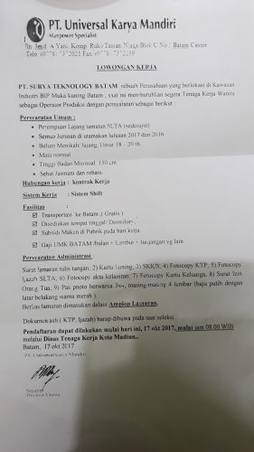 LOWONGAN PEKERJAAN